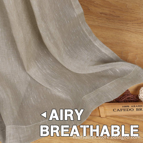 Country Style Privacy Translucent Taupe Sheer Curtains
